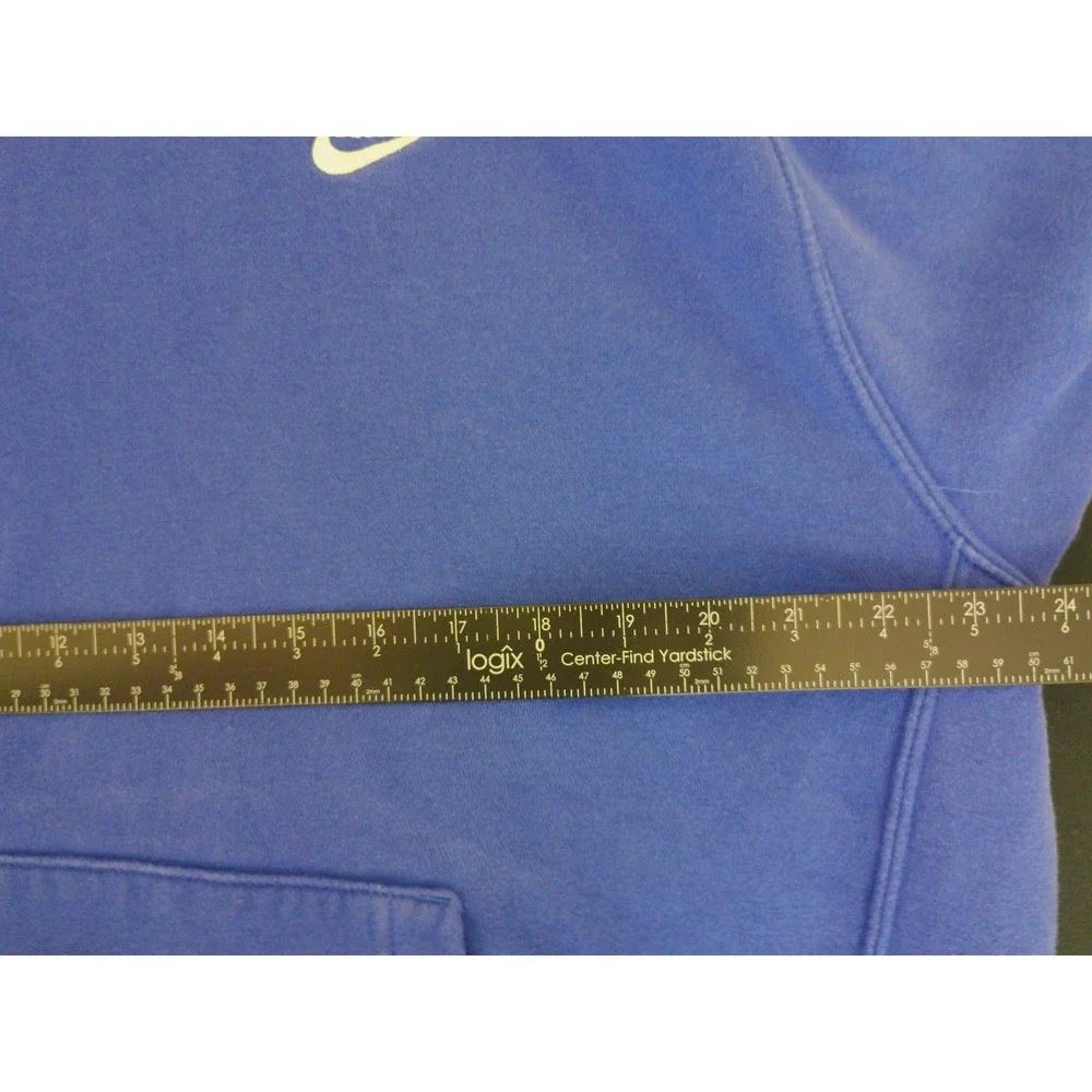 Nike Hoodie Men XL Royal Blue Vintage Inspo Embroidered Logo Pullover Sportswear